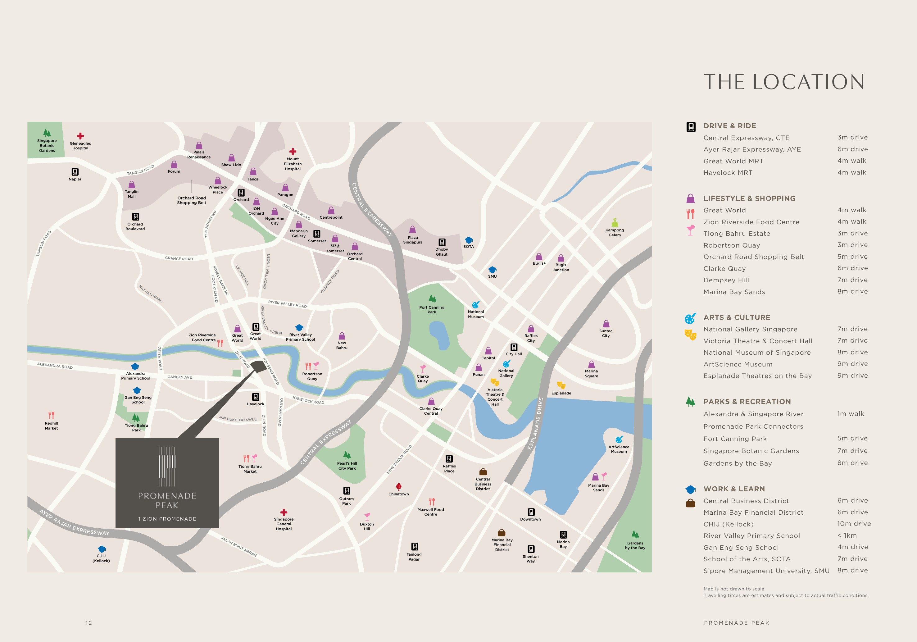 Promenade Peak location map