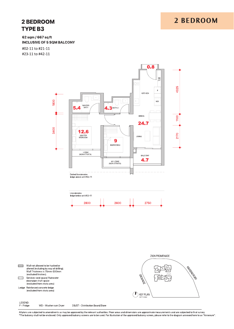 2-Bedroom, Type B3