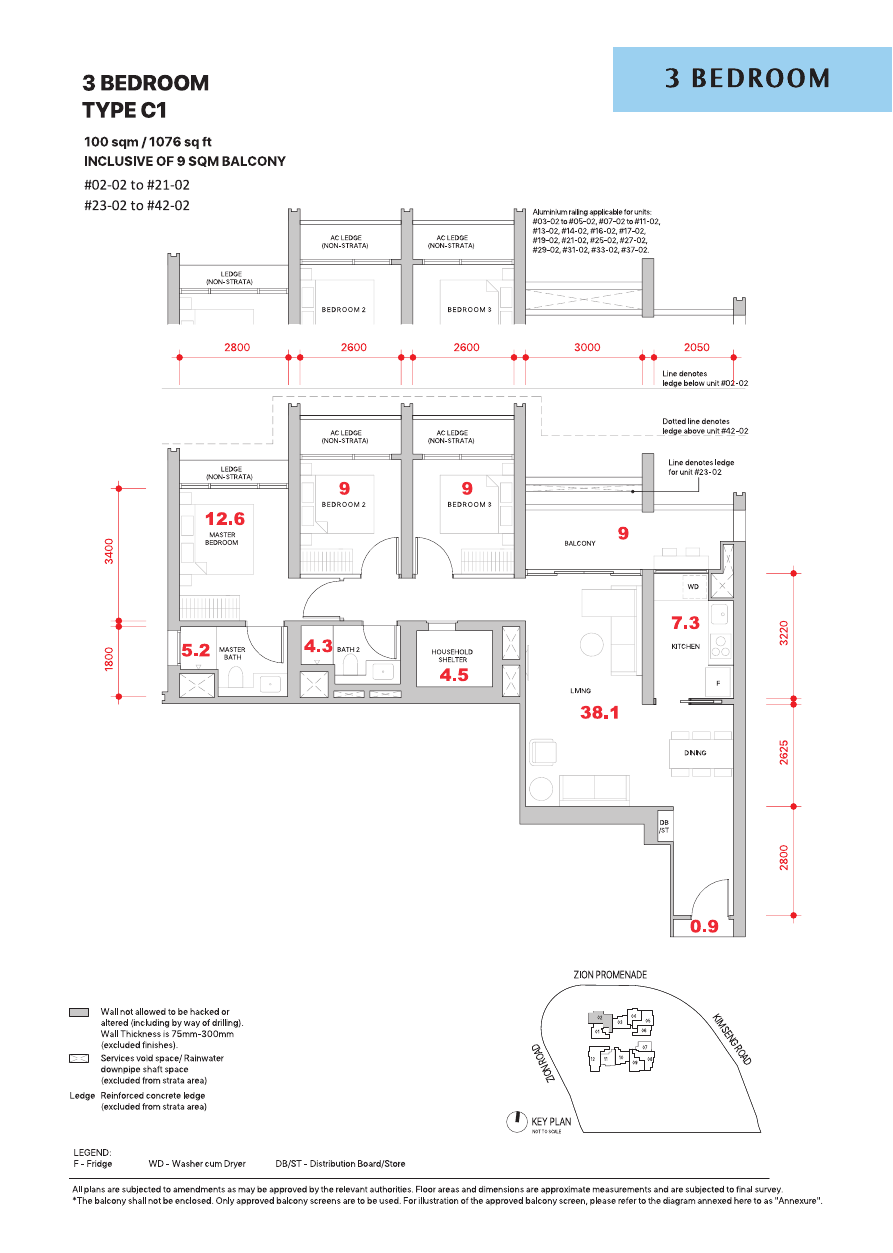 3-Bedroom, Type C1